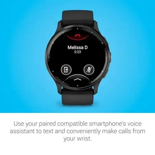 Garmin Venu 3 Slate Stainless Steel Bezel 1.4-Inch AMOLED Touchscreen Display Smart Watch with 45mm Black Case and Silicone Band - 6