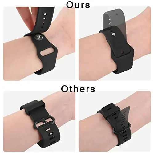 Amzpas Quick Release Watch Bands for Garmin Venu Sq/Venu Sq 2 - Soft Silicone Sport Strap, 20mm - 4