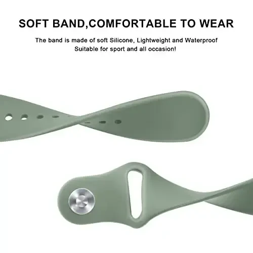 Amzpas Quick Release Watch Bands for Garmin Venu Sq/Venu Sq 2 - Soft Silicone Sport Strap, 20mm - 3
