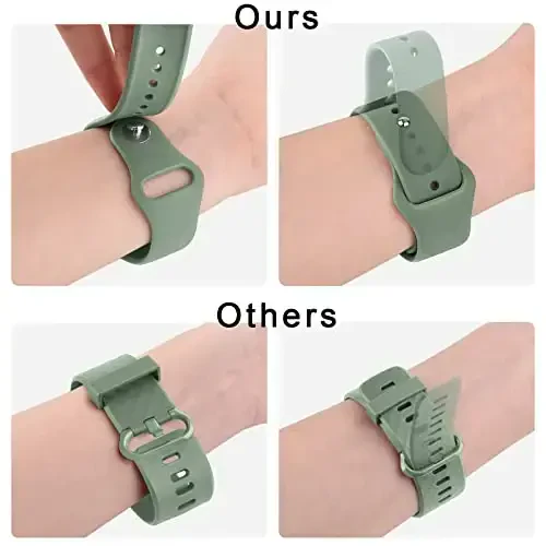 Amzpas Quick Release Watch Bands for Garmin Venu Sq/Venu Sq 2 - Soft Silicone Sport Strap, 20mm - 4