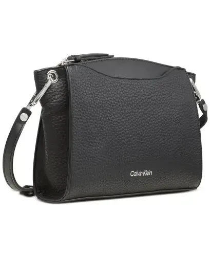 Garnet Adjustable Top Zipper Crossbody-Black Silver - CALVIN KLEIN (1)