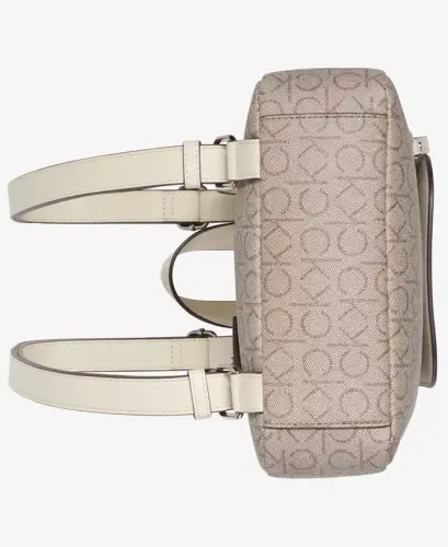 Garnet Signature Triple Compartment Backpack-Almond Taupe/White - 4