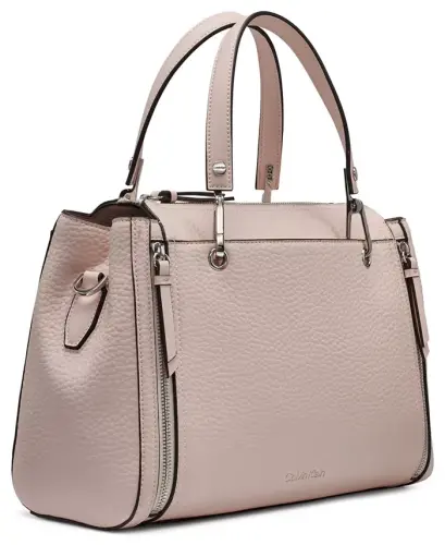 Garnet Triple Compartment Medium Satchel Bag - Petal - 3