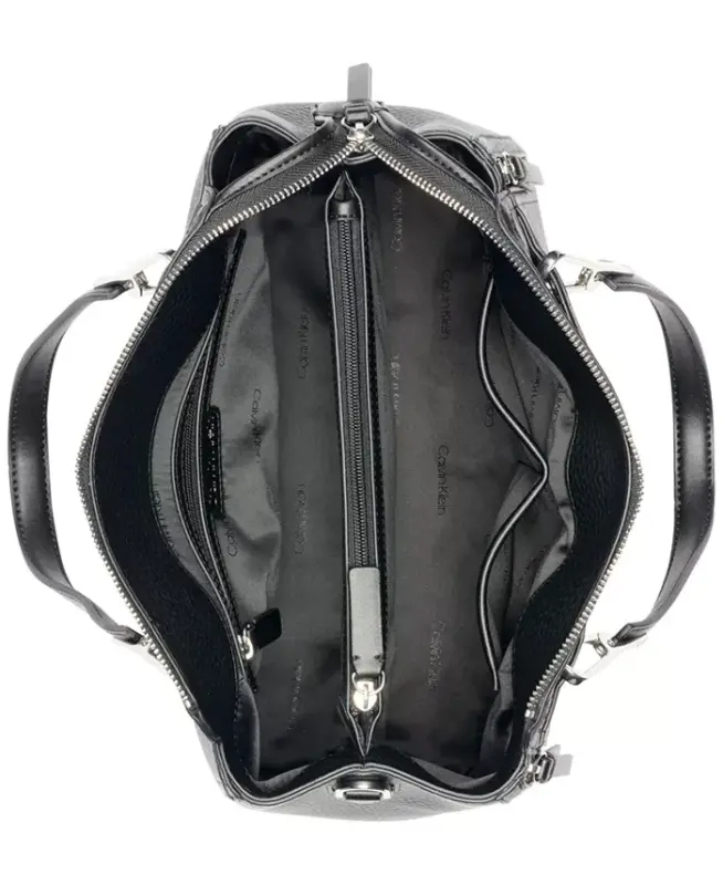 Garnet Triple Compartment Top Zipper Satchel - 4