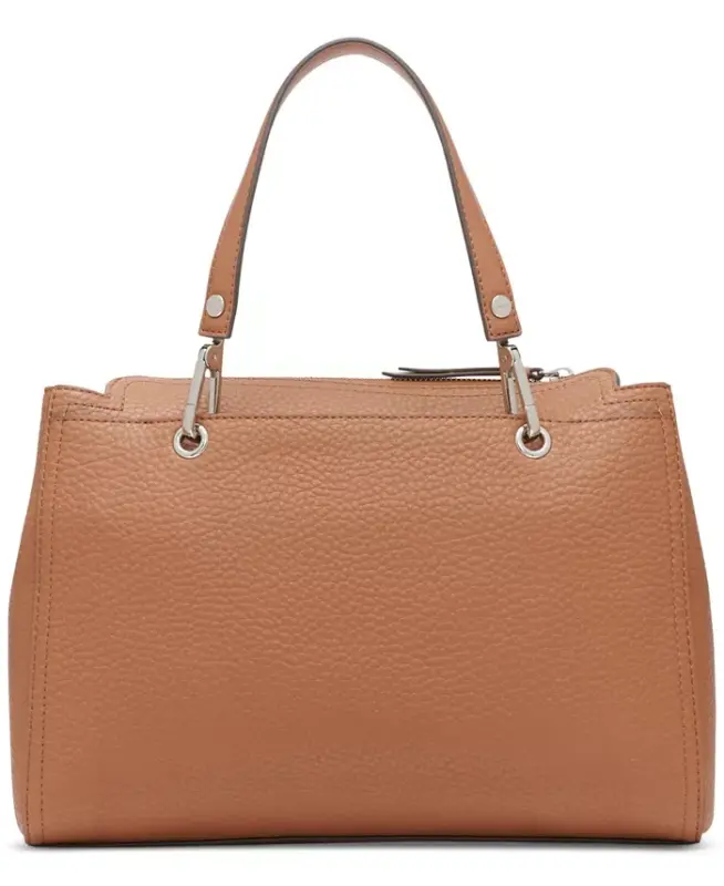 Garnet Triple Compartment Medium Satchel Bag - Caramel - 2
