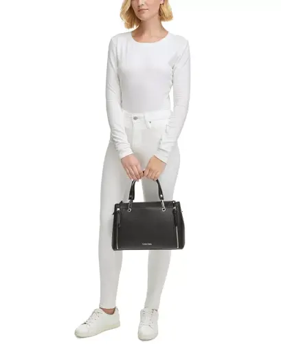 Garnet Uch Bo'linmali Yuqori Fermuarli Sumka - 6