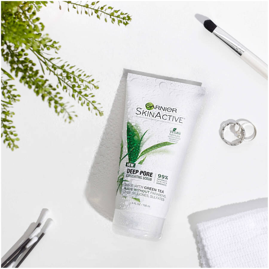 Garnier SkinActive Yeşil Çaylı Peeling Yüz Temizleyicisi, Yağlı Ciltler, 5 fl.oz. - 3