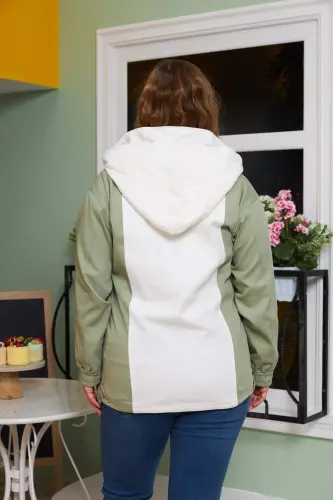 Гарнили Капюшон Детайлы Бююк Беден Тренчкот Экрю - 9