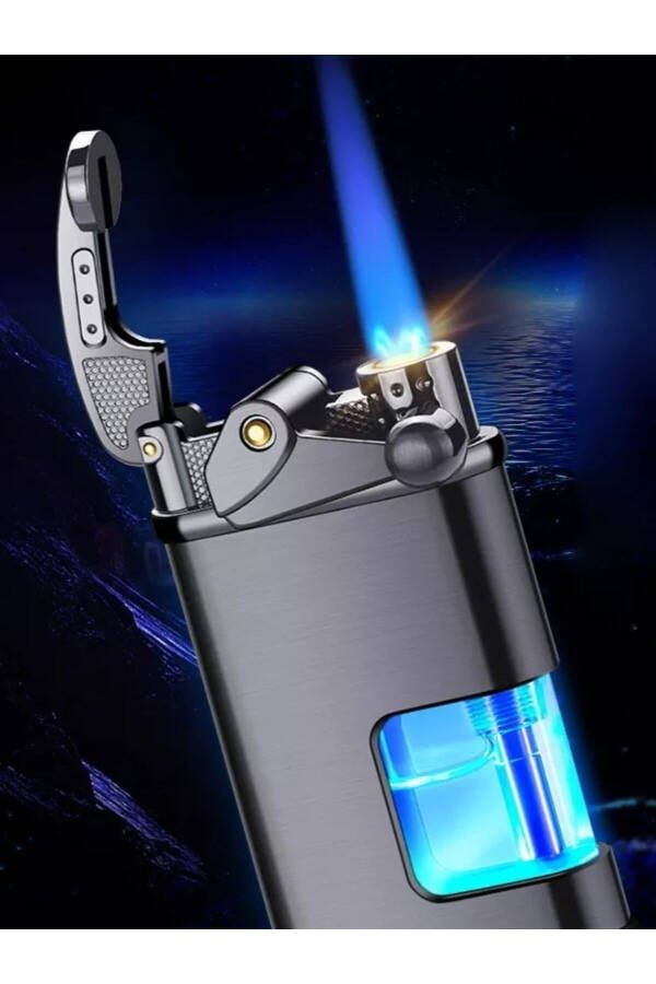 Gas Lighter Luxury Product Metal Body Black Color - 4