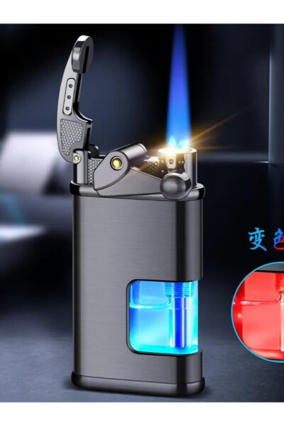 Gas Lighter Luxury Product Metal Body Black Color - 5