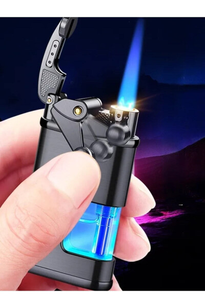 Gas Lighter Luxury Product Metal Body Black Color - 6