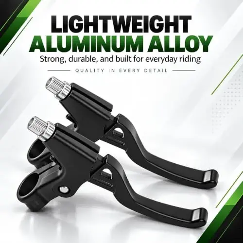 Gashwer Universal 2.2cm Bike Brake Levers Aluminum Alloy V-Brake Handlebar Bicycle Brake Handle for Most Bicycle, Mountain Bike, Road Bike 1 Pair (Black) - 3