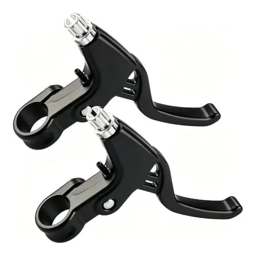 Gashwer Universal 2.2cm Bike Brake Levers Aluminum Alloy V-Brake Handlebar Bicycle Brake Handle for Most Bicycle, Mountain Bike, Road Bike 1 Pair (Black) - Gashwer