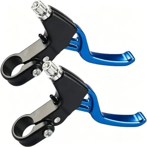 Gashwer Universal 2.2cm Bike Brake Levers Aluminum Alloy V-Brake Handlebar Bicycle Brake Handle for Most Bicycle, Mountain Bike, Road Bike 1 Pair (Blue) - Gashwer