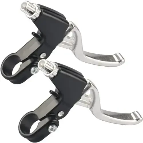 Gashwer Universal 2.2cm Bike Tormoz Dastalari Alyuminiy Qotishmali V-Tormoz Ruli Velosiped Tormozi Ko'pchilik Velosiped, Tog' Velosiped, Yo'l Velosipedi 1 Juft (Kumush) 