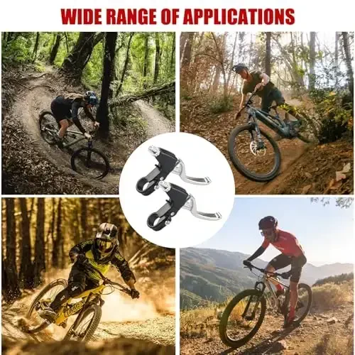 Gashwer Universal 2.2cm Bike Tormoz Dastalari Alyuminiy Qotishmali V-Tormoz Ruli Velosiped Tormozi Ko'pchilik Velosiped, Tog' Velosiped, Yo'l Velosipedi 1 Juft (Kumush) - 6