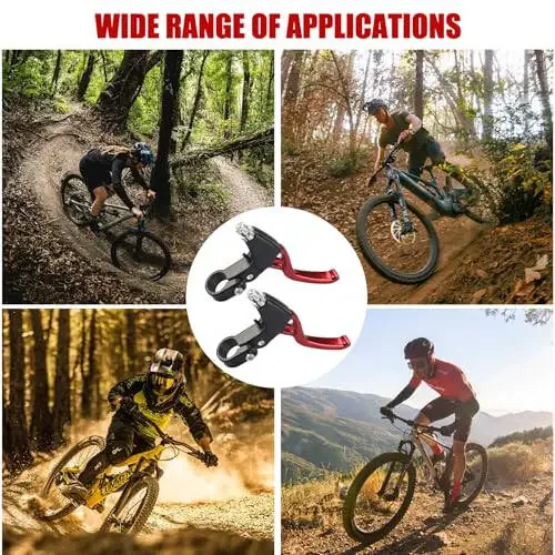 Gashwer Universal 2.2cm Velosiped Tormoz Qo'llari Alyuminiy Qotishma V-Tormoz Rul Velosiped Tormoz Qo'li Ko'pchilik Velosiped, Tog' Velosipedi, Yo'l Velosipedi Uchun 1 Juft (Qizil) - 6