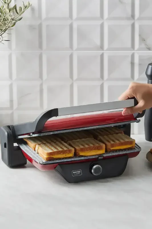 Gastro Classic Гриль и Тостер Красный 2000 Вт 6 Ломтей-Красный - 3