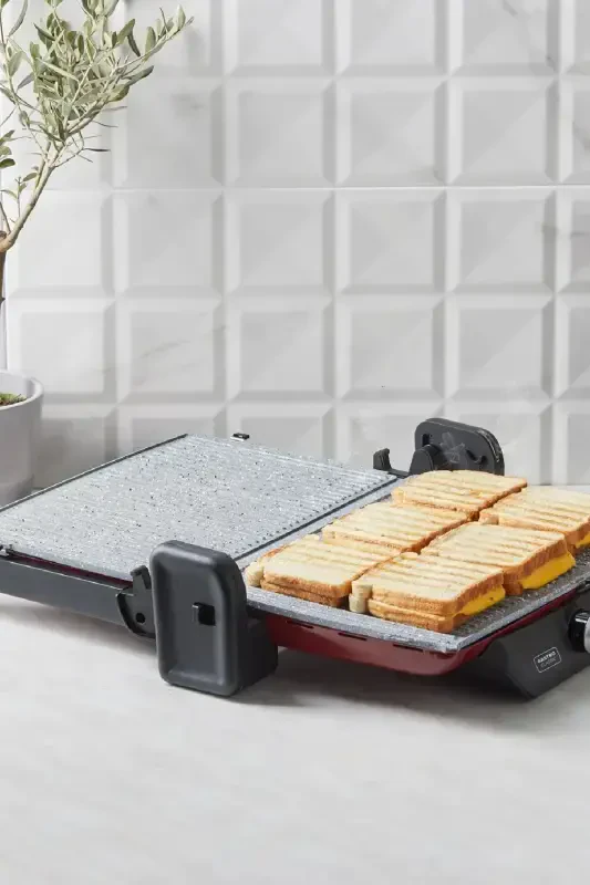 Gastro Classic Gril va Toster Qizil 2000 W 6 Bo'lakli - Qizil - 5