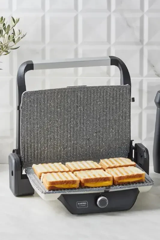 Gastro Classic Grill and Toaster Cream 2000 W 6 Slice Capacity - Cream - 2