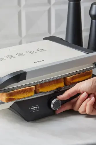 Gastro Classic Grill and Toaster Cream 2000 W 6 Slice Capacity - Cream - 5