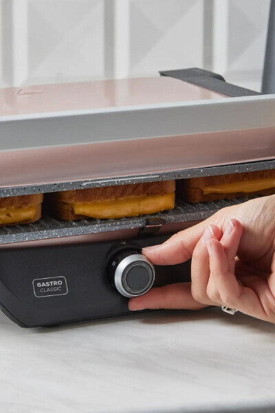 Gastro Classic Grill and Toaster Machine Rosegold - 16