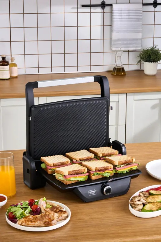 Gastro Classic Grill and Toaster Matte Black 6 Slice Capacity-Matte Black - 1