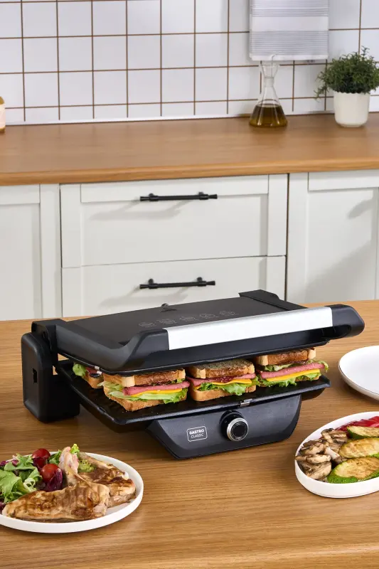 Gastro Classic Grill and Toaster Matte Black 6 Slice Capacity-Matte Black - 2