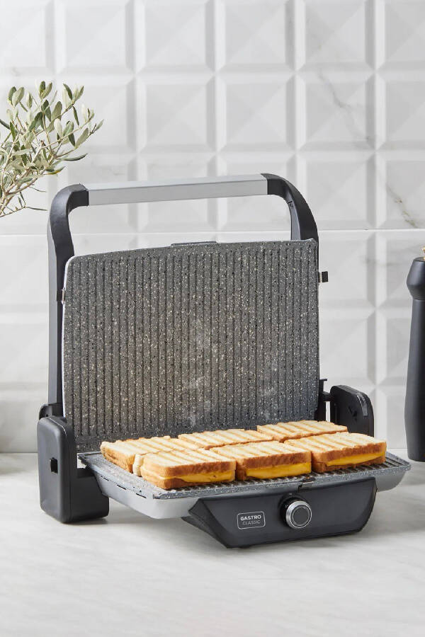 Gastro Classic Grill va Toaster Mashinasi Kumush - 10