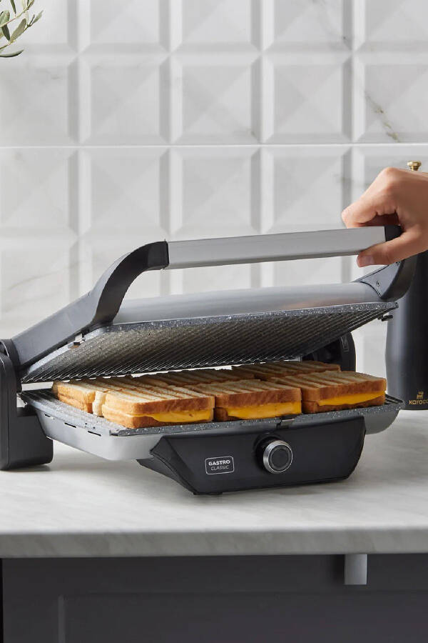 Gastro Classic Grill va Toaster Mashinasi Kumush - 11