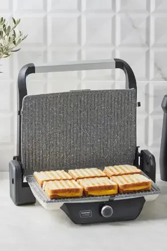 Gastro Classic Grill va Toster Krem 2000 W 6 Bo'lak Sig'imli - Krem - KARACA (1)