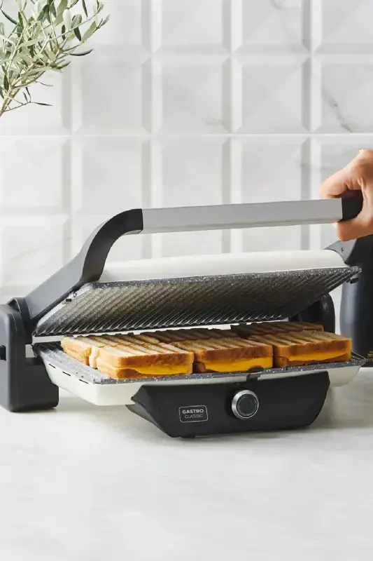 Gastro Classic Grill va Toster Krem 2000 W 6 Bo'lak Sig'imli - Krem - 4