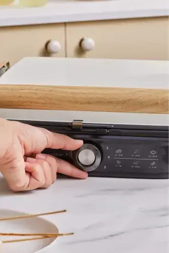 Gastro Grill Glass Premium 2400W Izgara va Tost Makinesi Wood Craft 6 Dilim Sigʻimli-Yogʻoch - 4