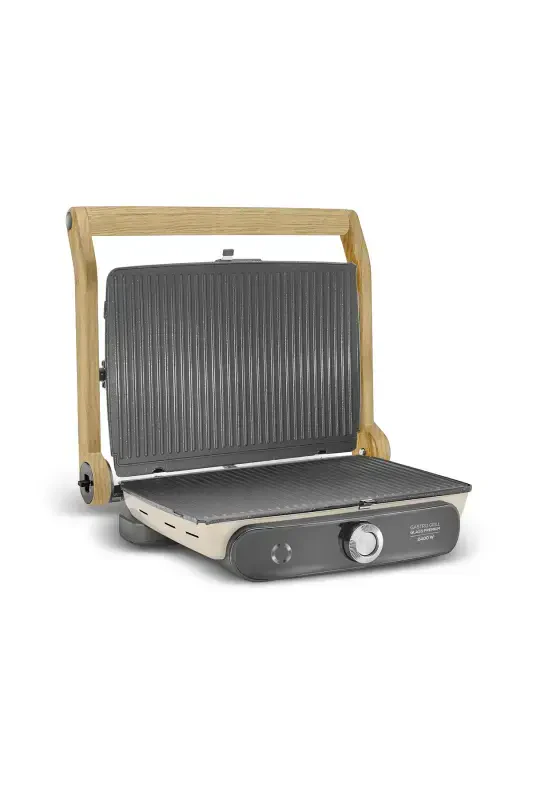 Gastro Grill Glass Premium 2400W Izgara va Tost Makinesi Wood Craft 6 Dilim Sigʻimli-Yogʻoch - 8
