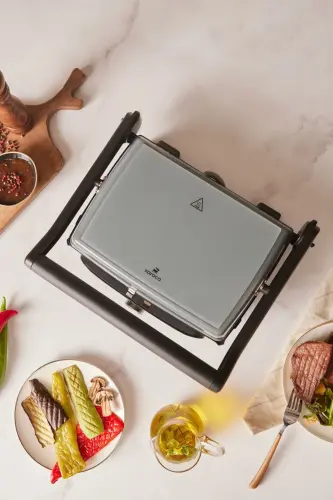 Gastro Grill Glass Premium 2400w Toaster and Grill Machine Anthracite - Anthracite 