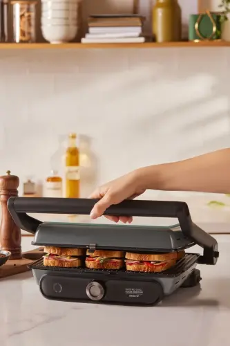 Gastro Grill Glass Premium 2400w Toaster and Grill Machine Anthracite - Anthracite - 3