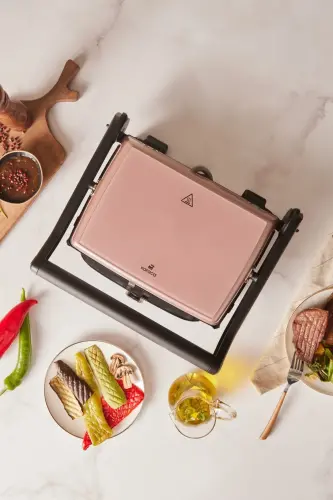 Gastro Grill Glass Premium 2400w Toaster & Grill Machine Rosegold 
