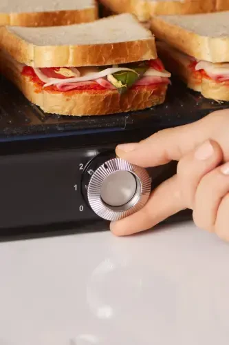 Gastro Grill Glass Premium 2400w Tost Va Grilь Mashinasi Ocean Wave-Moviy - 4