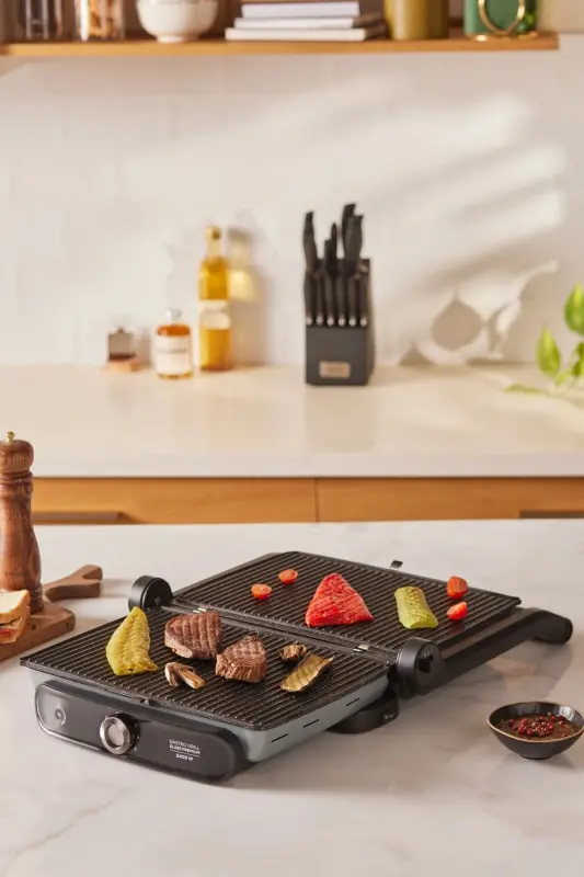 Gastro Grill Glass Premium 2400w Tost Ve Izgara Makinesi Antrasit - Antrasit - 5