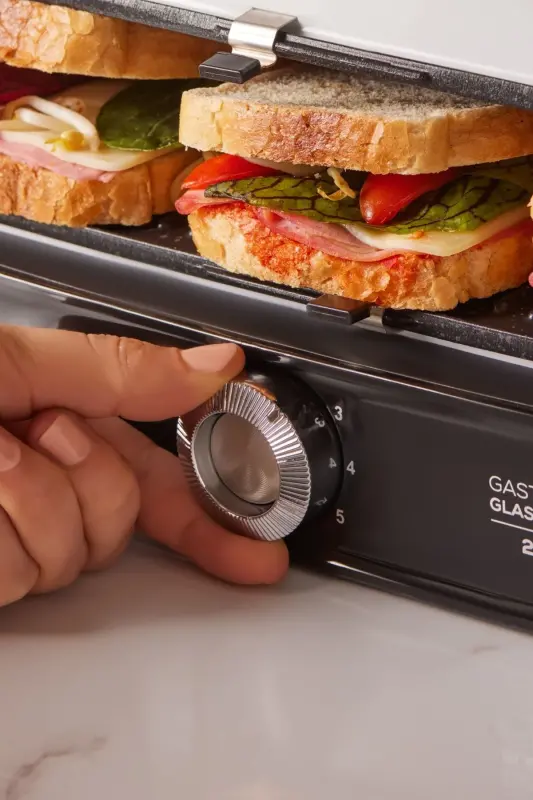 Gastro Grill Glass Premium 2400w Tost Ve Izgara Makinesi Beyaz - Beyaz - 3