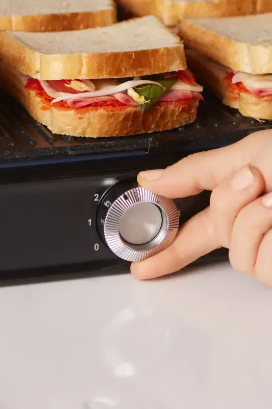 Gastro Grill Glass Premium 2400w Tost Ve Izgara Makinesi Ocean Wave-Mavi - 4