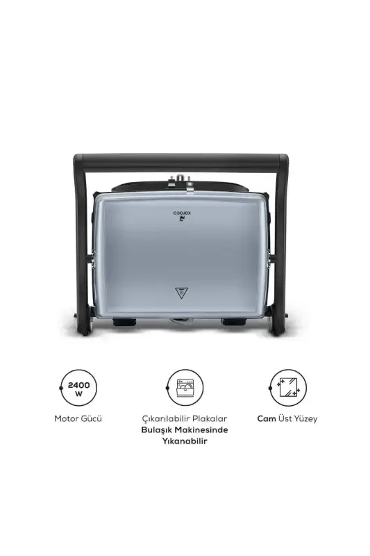 Gastro Grill Glass Premium 2400w Tost Ve Izgara Makinesi Ocean Wave-Mavi - 7