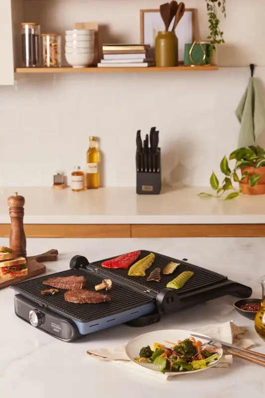Gastro Grill Glass Premium 2400w Tost Ve Izgara Makinesi Ocean Wave - Mavi - 5