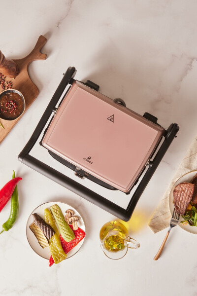 Gastro Grill Glass Premium 2400w Tost Ve Izgara Makinesi Rosegold - 9