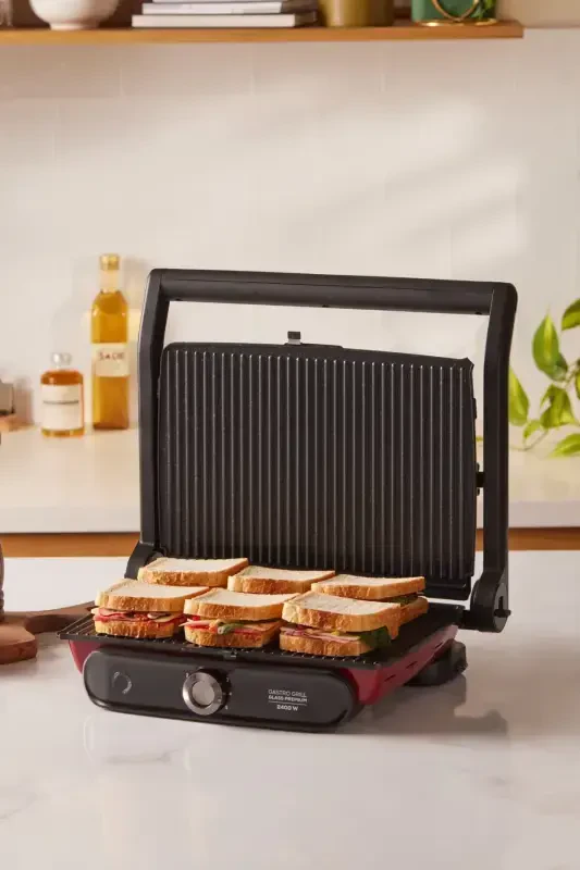 Gastro Grill Glass Premium 2400w Тостер и гриль Красный-Красный - 2