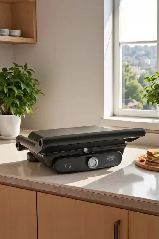 Gastro Grill Glass Premium Toster Qora Chrome 2400 W-Qora Chrome - KARACA