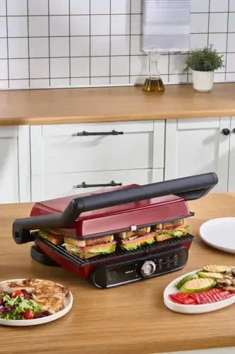 Gastro Grill Pro 2400Vт Grill va Toaster Mashinasi Qizil - 1