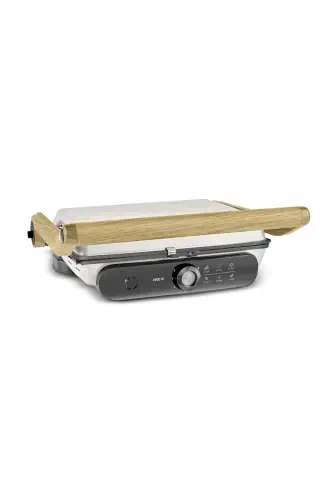 Gastro Grill Pro 2400W Gril va Toster Mashinasi Wood Craft 6 Bo'lakli Sig'imli-Jigarrang - 3