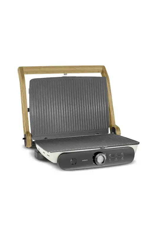 Gastro Grill Pro 2400W Grill and Toast Machine Wood Craft 6 Slice Capacity-Brown - 5