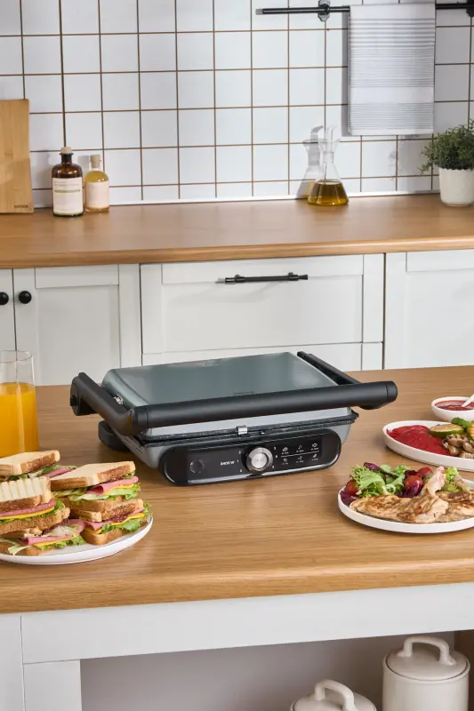 Gastro Grill Pro 2400W Grill va Toaster Mashinasi Antrasit - KARACA
